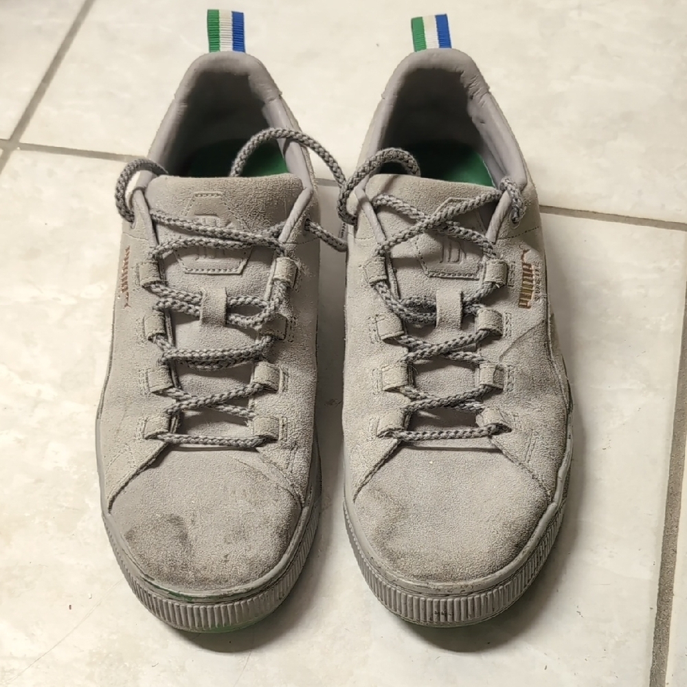 Puma Suede "Big Sean" Gray Leather Sneakers